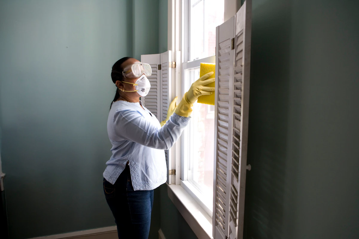 Inspecting a wall for hidden mold